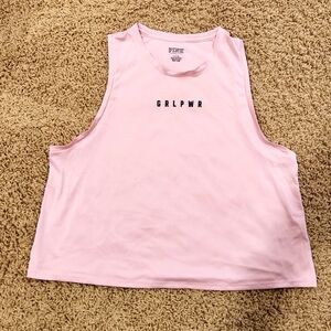 PINK Victoria Secret pink crop tank GRLPWR size medium